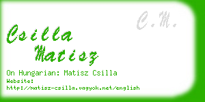 csilla matisz business card